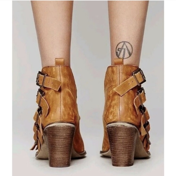 FREE PEOPLE Women Canton Heel Brown - Size 38 EU or US 7.5 - Picture 3 of 16